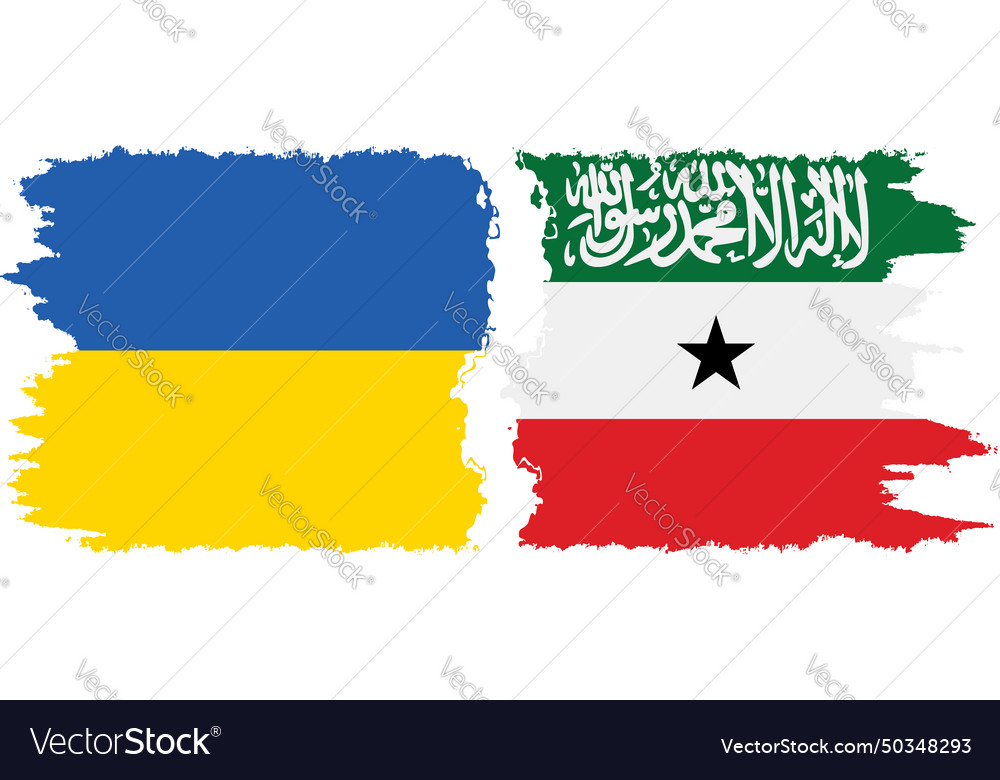 Somaliland und ukraine grunge flags verbindung