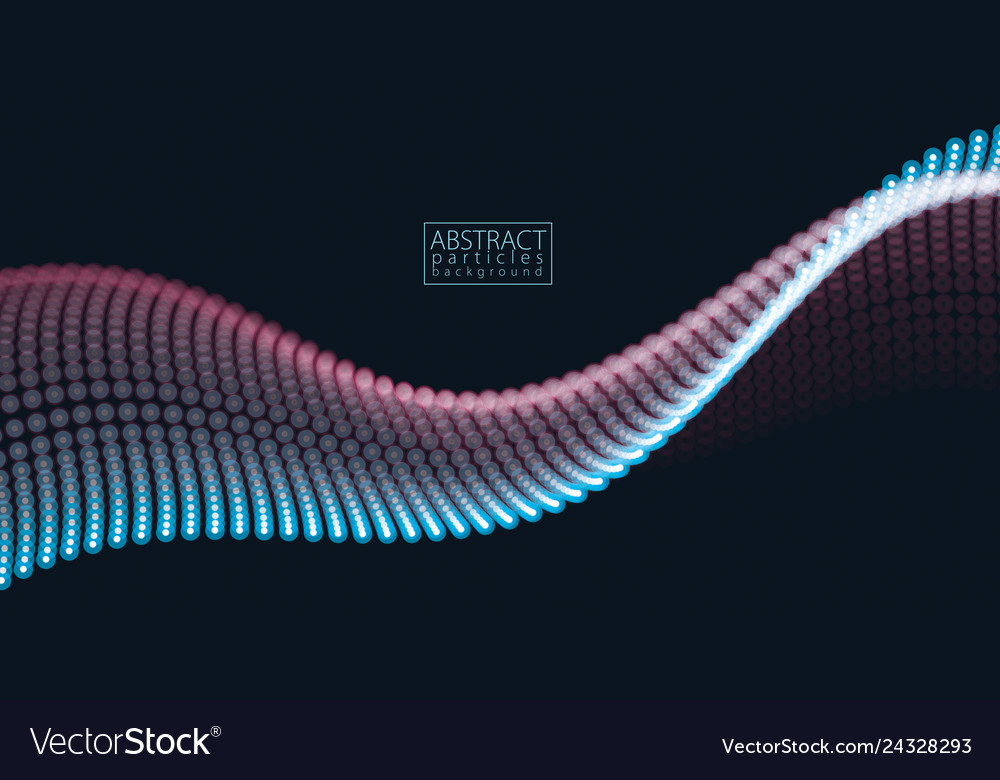 Sound wave particles flow effect in motion