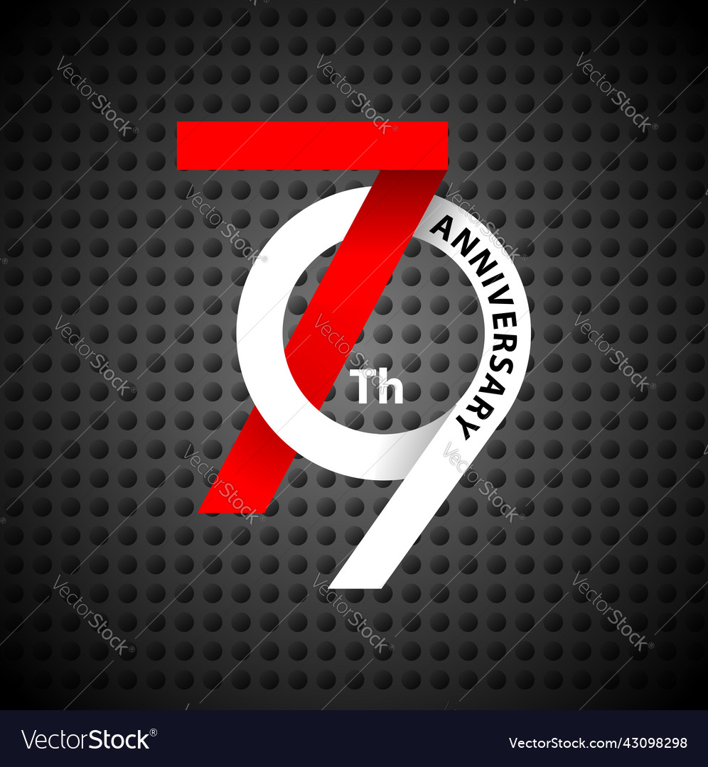 79 anniversary Royalty Free Vector Image - VectorStock