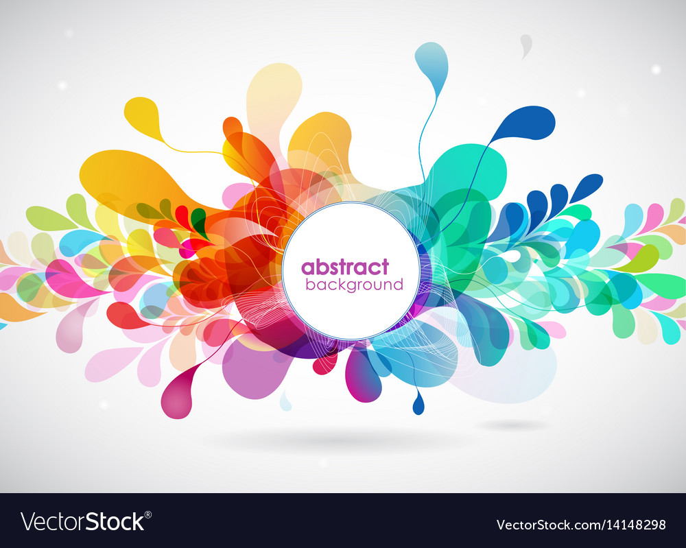 Abstract colored background with circles
