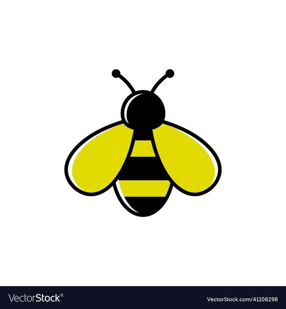 Bee icon design template isolated Royalty Free Vector Image