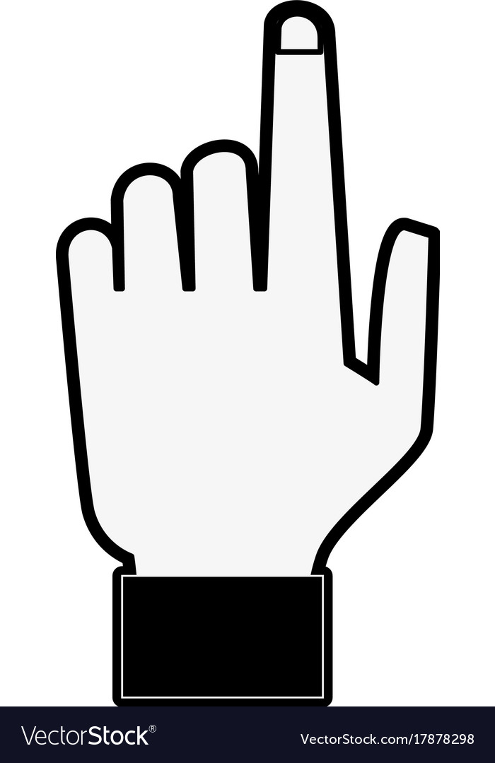 Hand with index finger up icon image