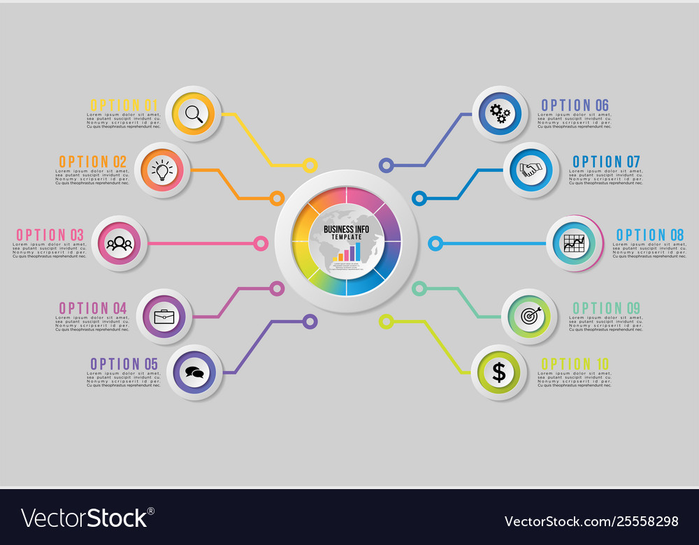 Infographic design template with options steps