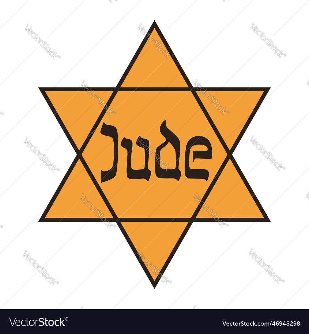 Jewish yellow badge - the emblem of a yellow Vector Image