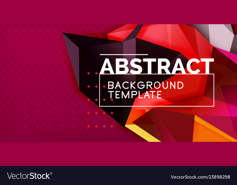 Low poly design 3d triangular shape background vector image Low poly design 3d triangular shape background