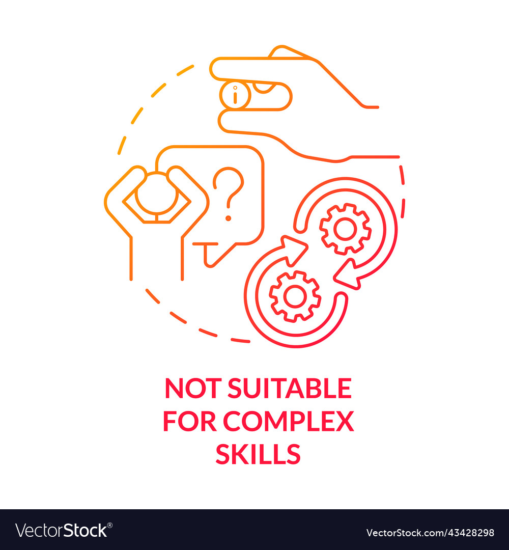 Not suitable for complex skills red gradient Vector Image Not suitable for complex skills red gradient