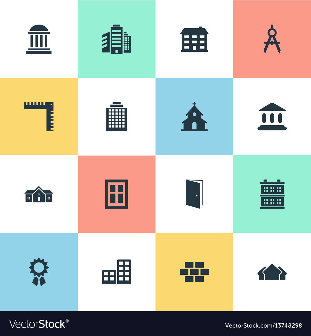 Set of simple structure icons