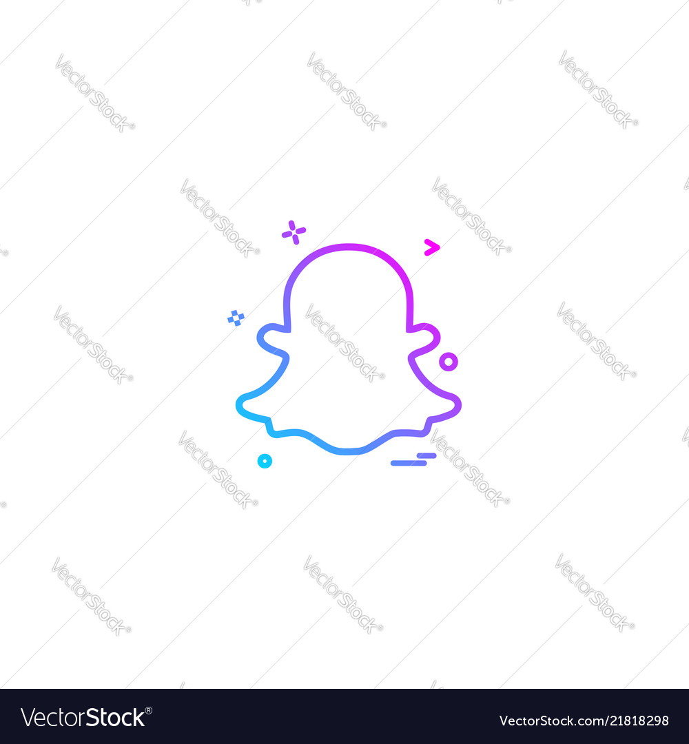 Snapchat Icon - Blue & White