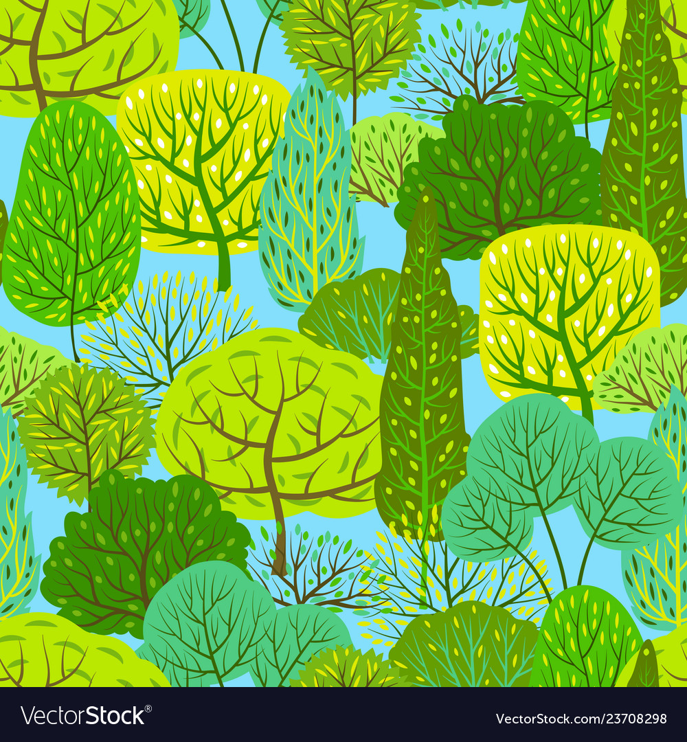 Spring or summer seamless pattern with stylized vector image Spring or summer seamless pattern with stylized