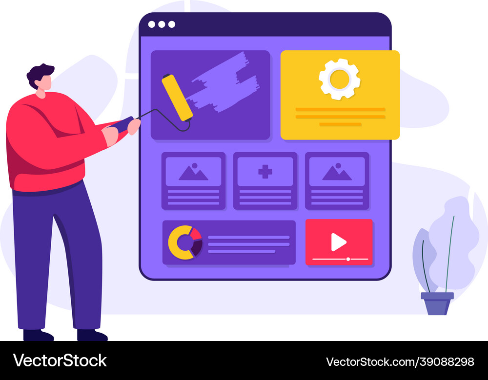 Website builder Royalty Free Vector Image - VectorStock
