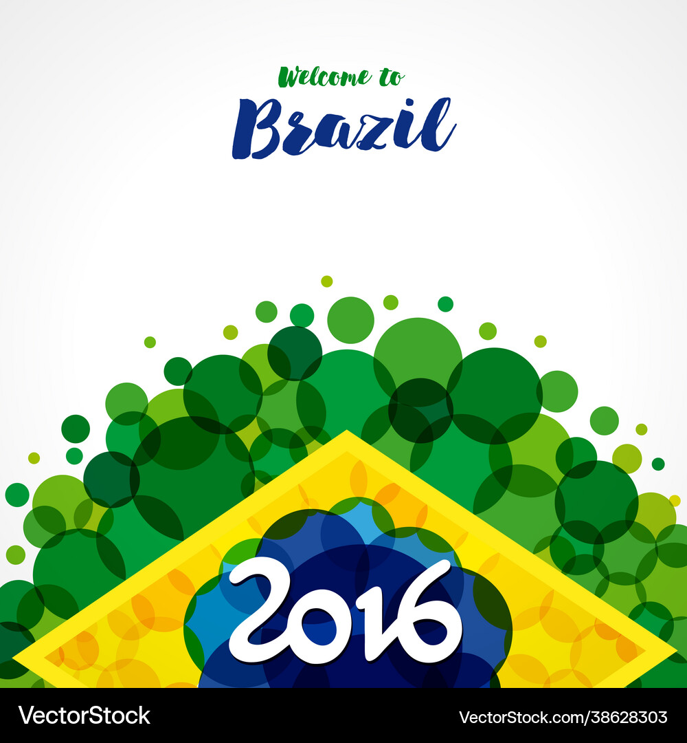 2016 welcome to brazil Royalty Free Vector Image