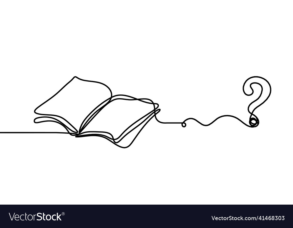 Abstract Book with Question Mark