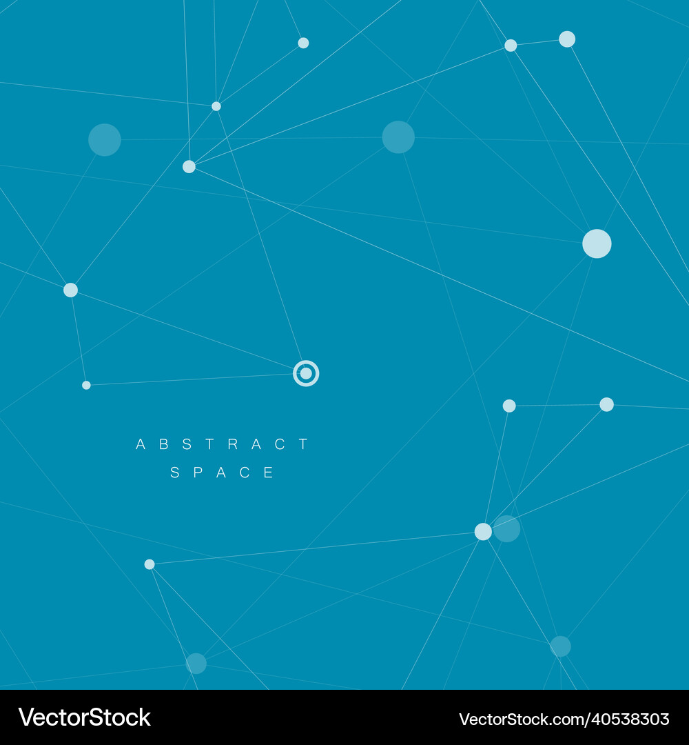 Abstract science background with connected Vector Image