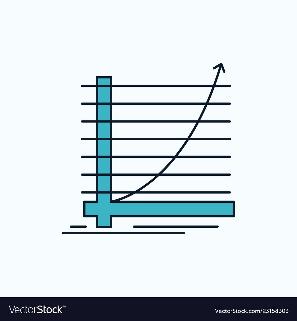 Arrow chart curve experience goal flat icon green