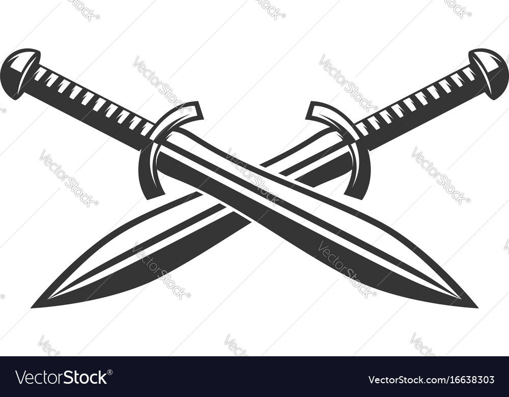 Crossed Swords Isolated on White Bg Graphic by ivankotliar256 · Creative  Fabrica