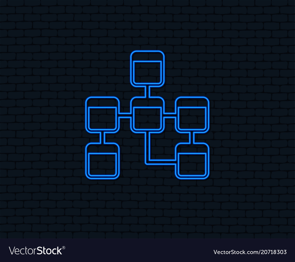 Database sign icon relational schema Royalty Free Vector