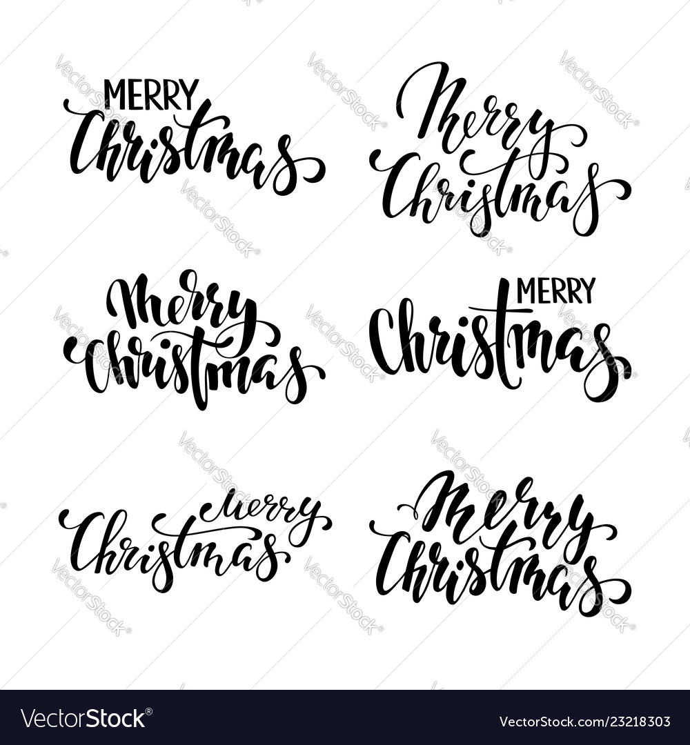 Hand Lettered Merry Christmas Script