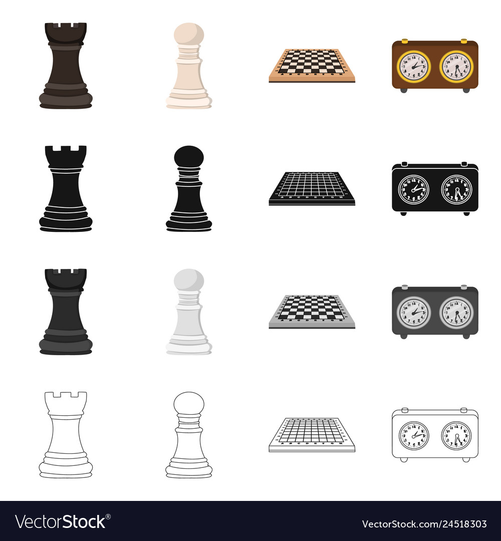 Isolated object of checkmate and thin symbol vector image Isolated object of checkmate and thin symbol