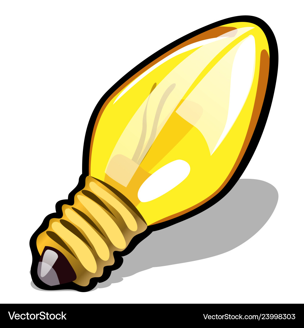 Light bulb yellow color isolated on white Vector Image