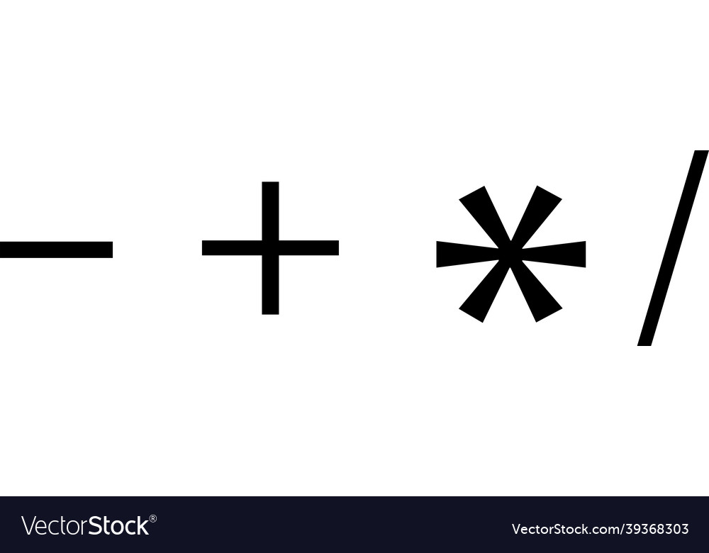 Math signs icon isolated on white background