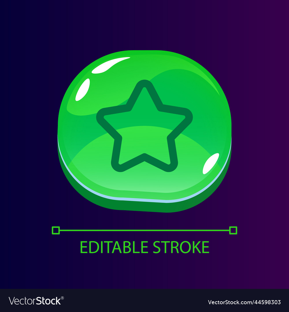 Rate mark glossy ui button with linear icon