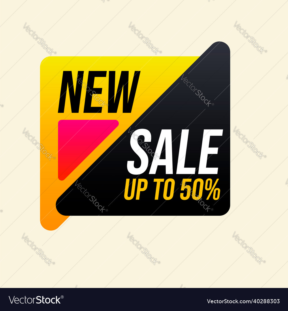 Sales label flat design Royalty Free Vector Image