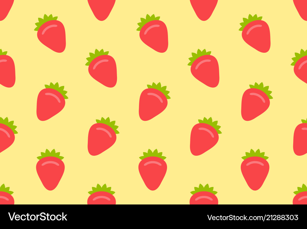 Seamless pattern with strawberry Royalty Free Vector Image