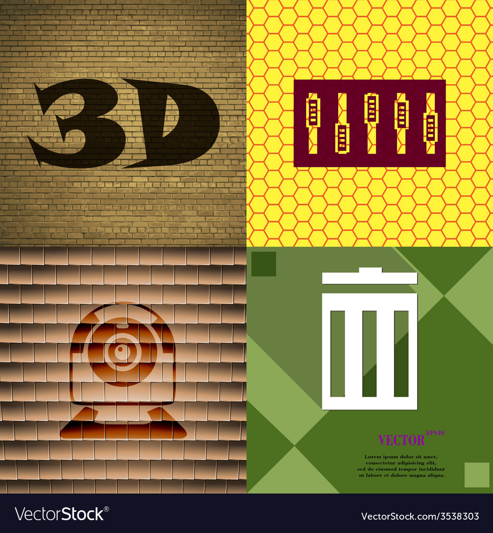 Set of abstract backgrounds with different web