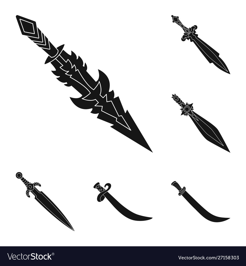 Sharp and blade symbol set Royalty Free Vector Image