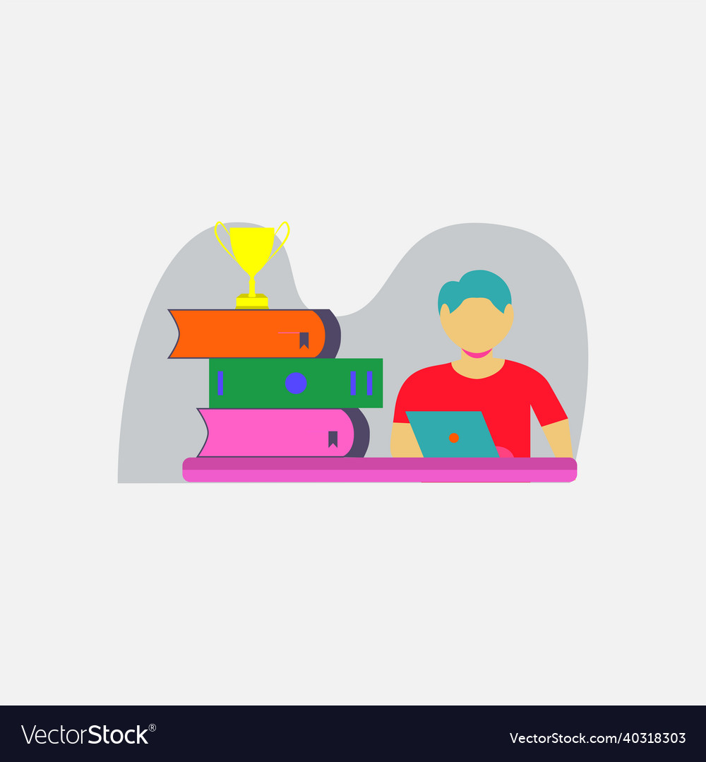 Studying Royalty Free Vector Image - VectorStock