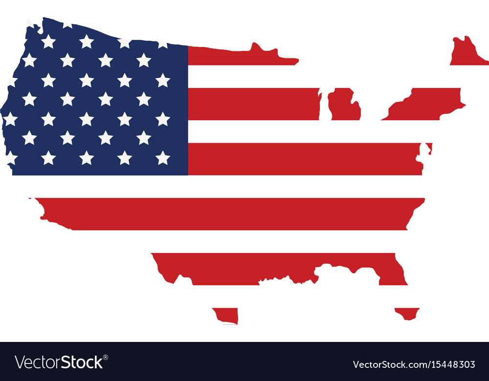 United States Flag Map