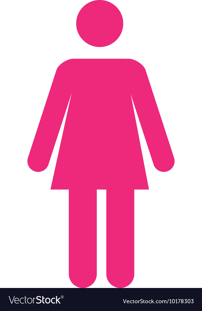 Woman pictograph pink icon