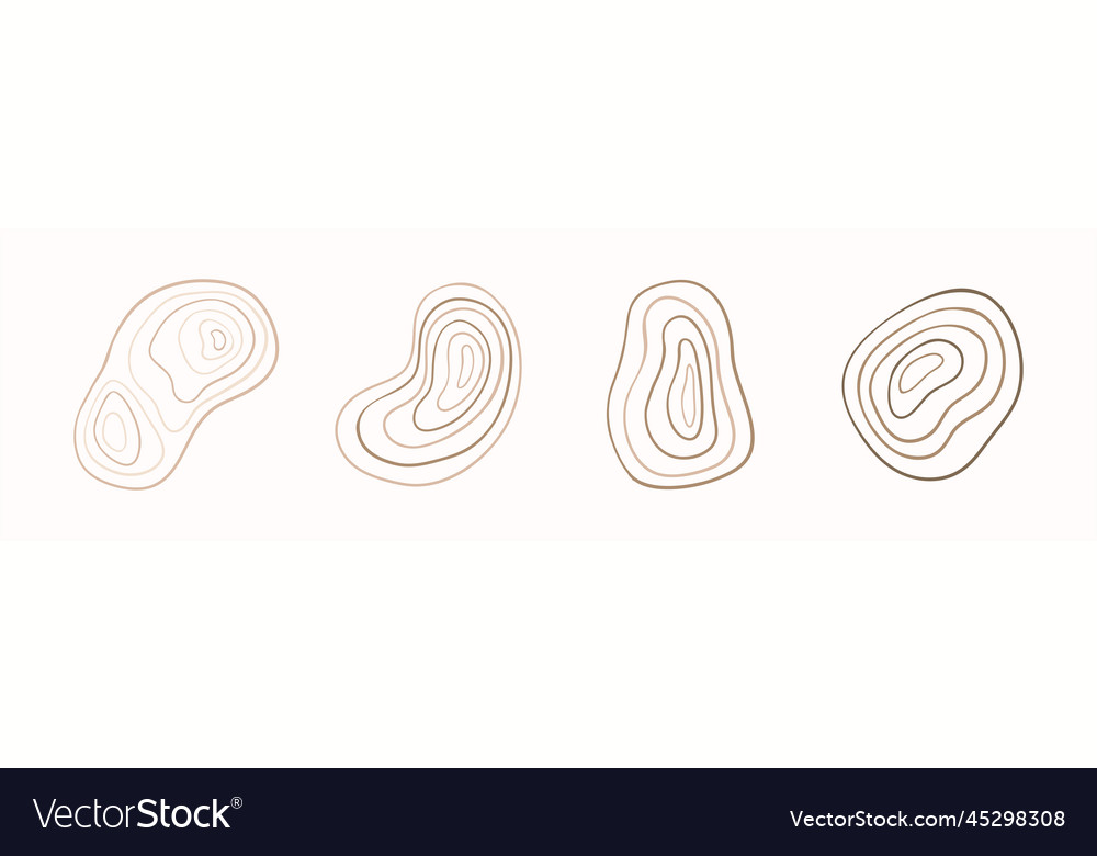 Abstract boho line blob shapes simple hand drawn vector image Abstract boho line blob shapes simple hand drawn