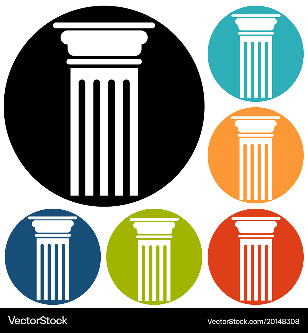 Antique column icon Royalty Free Vector Image - VectorStock