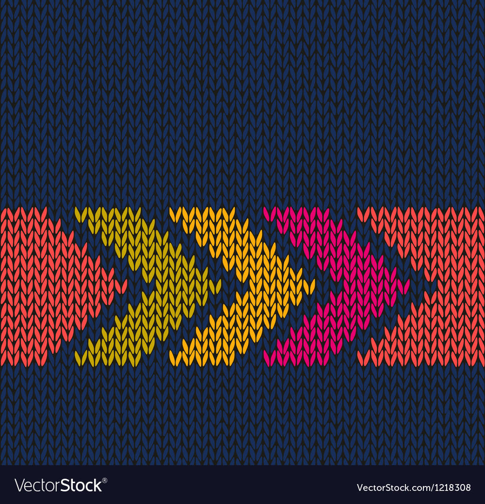 Arrow color knitted pattern