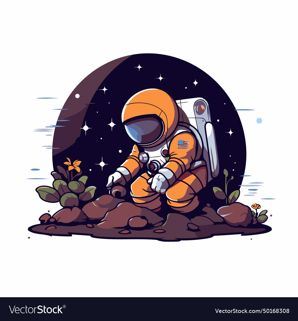 Astronaut in space outer