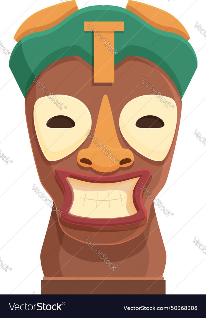 Culture Art Totem Icon Cartoon Altar Aztec Vector Image