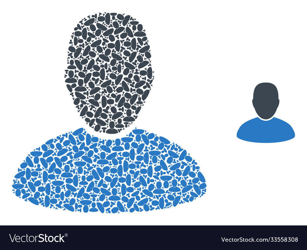 Customer recursion composition self icons vector image Customer recursion composition self icons