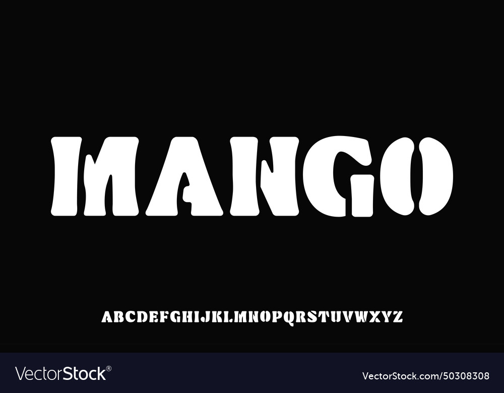 Display alphabet font design suitable