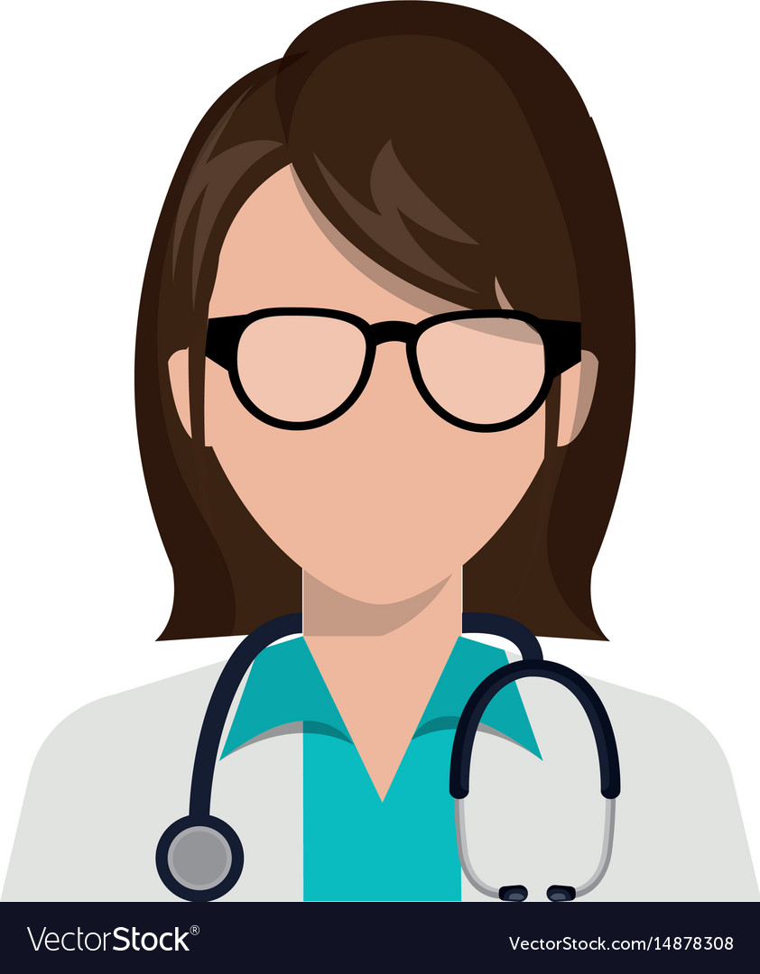 Female doctor avatar character Royalty Free Vector Image