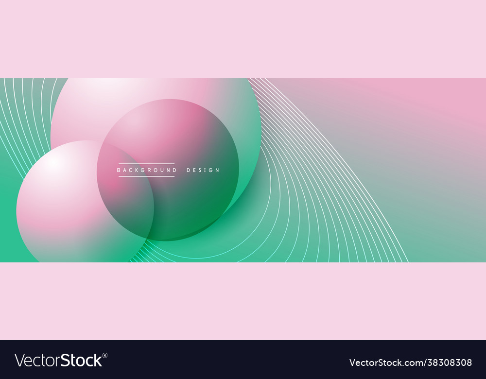 Gradient circles with shadows techno vector image Gradient circles with shadows techno