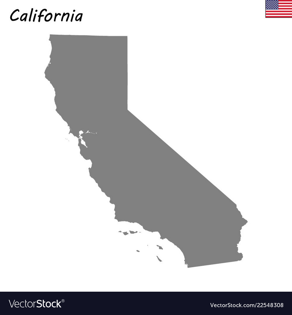 High quality map state of united states vector image High quality map state of united states