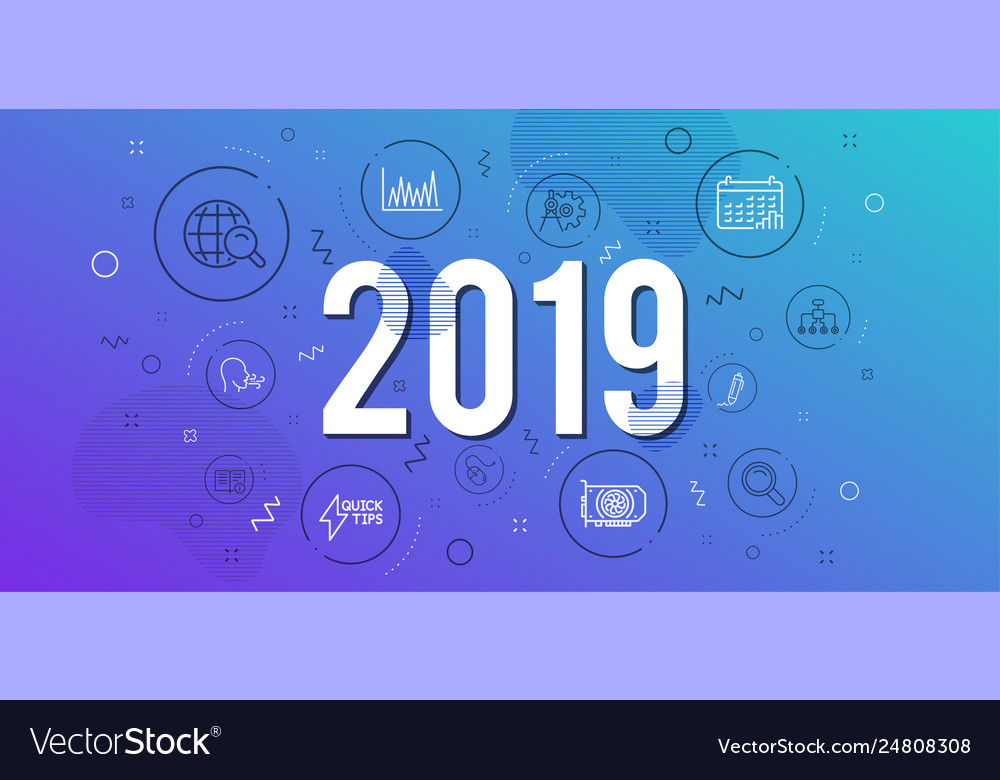 Internet search calendar graph and line vector image Internet search calendar graph and line