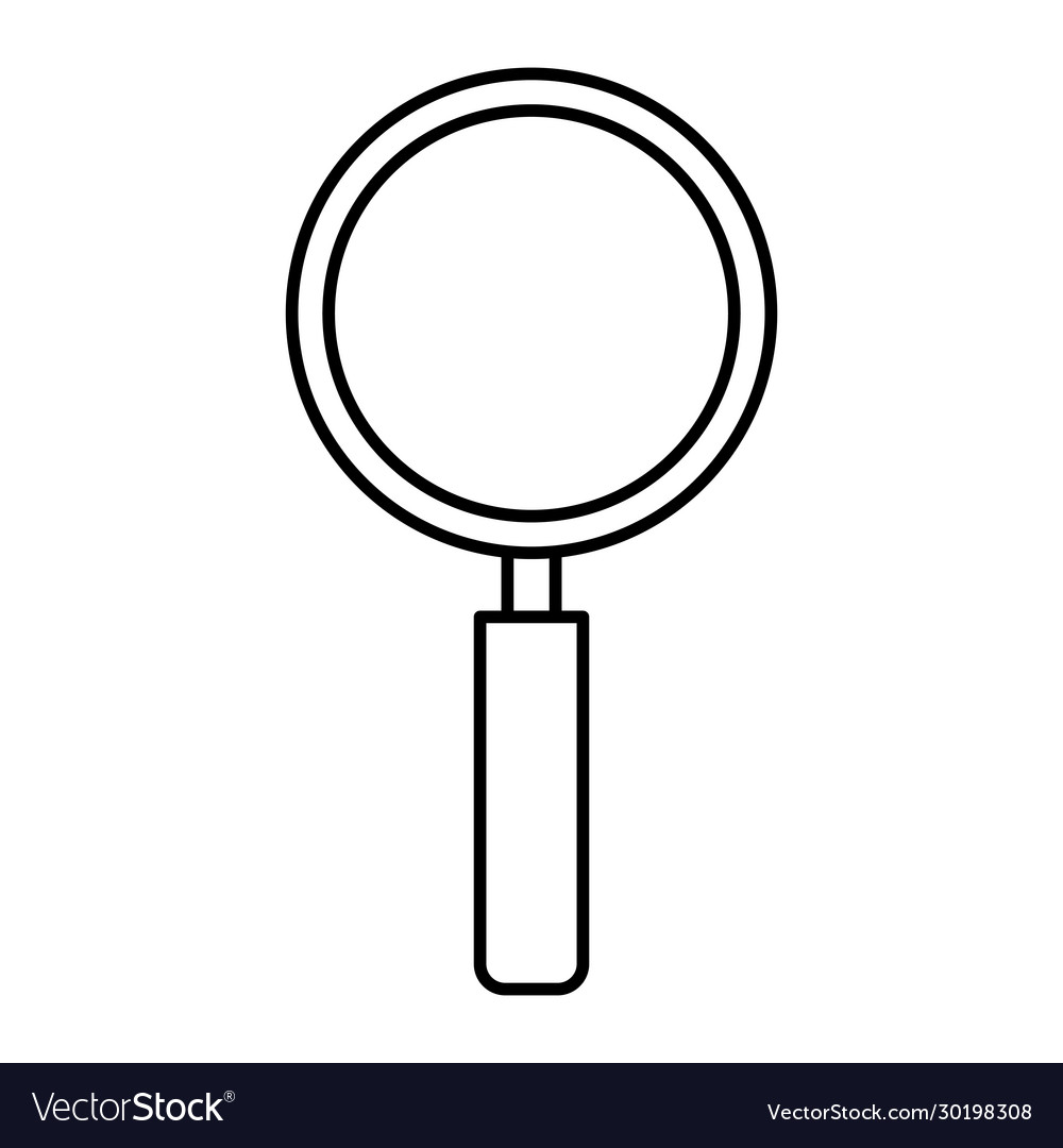 Magnifying glass instrument isolated icon Vector Image