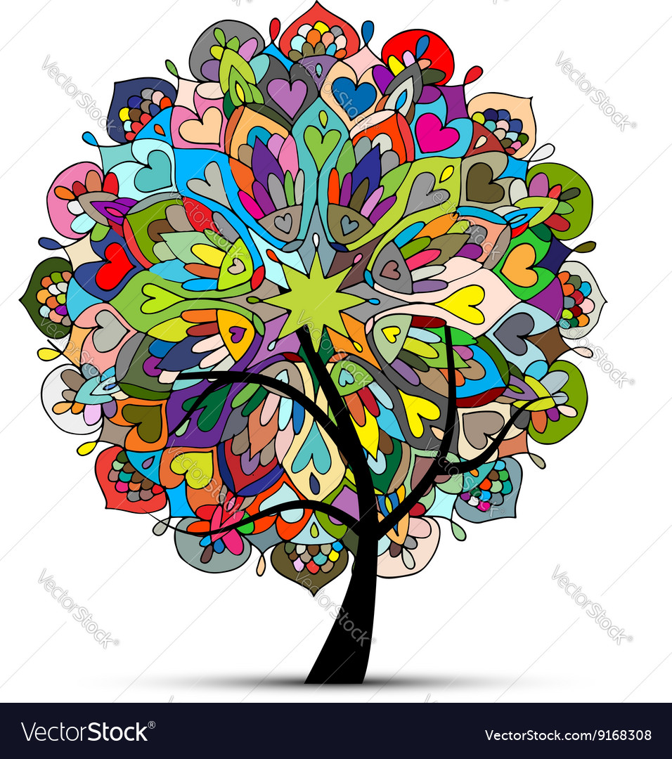 Download Layered Mandala Tree Svg Design - Layered SVG Cut File ...