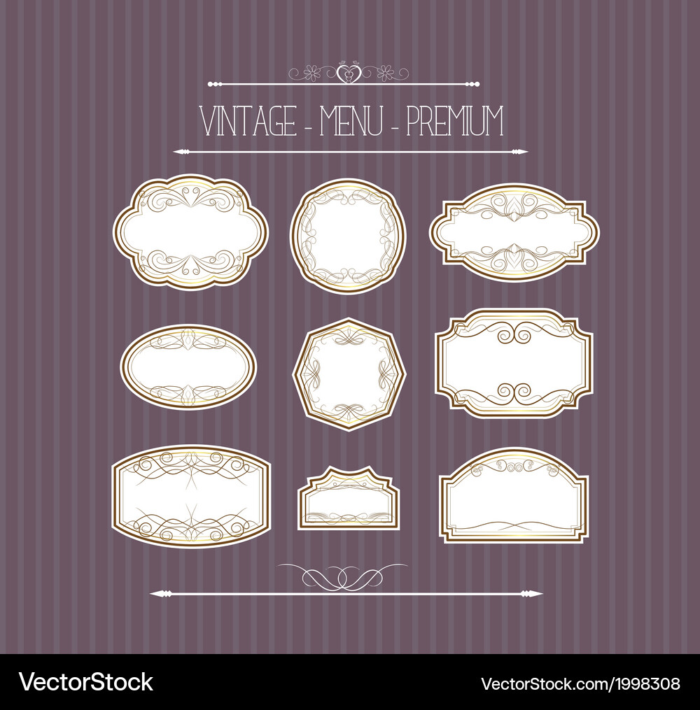 Ornate calligraphic frames Royalty Free Vector Image