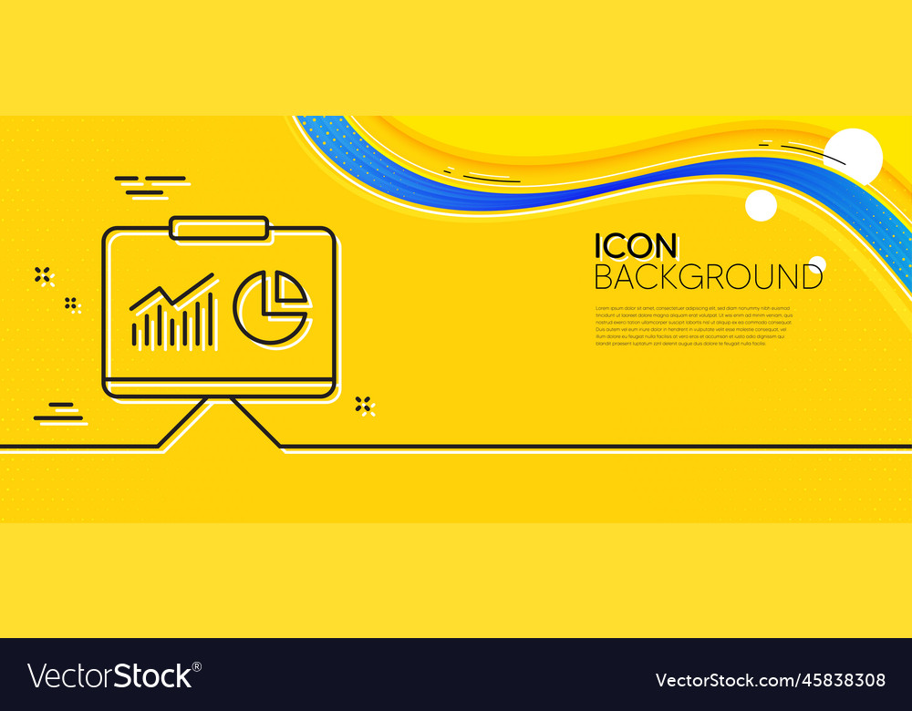 Presentation board line icon report chart sign