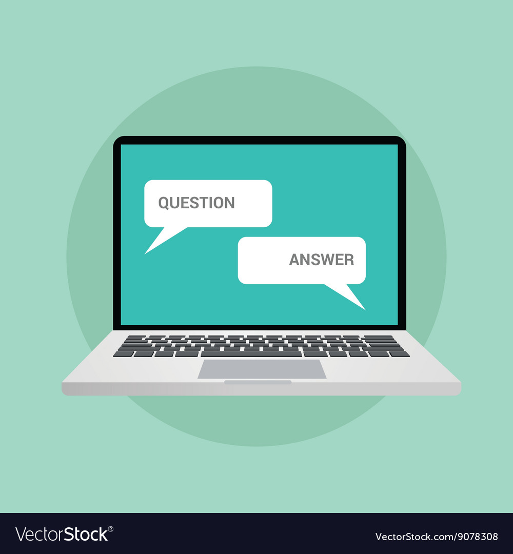 Question and answer concept in chat Royalty Free Vector