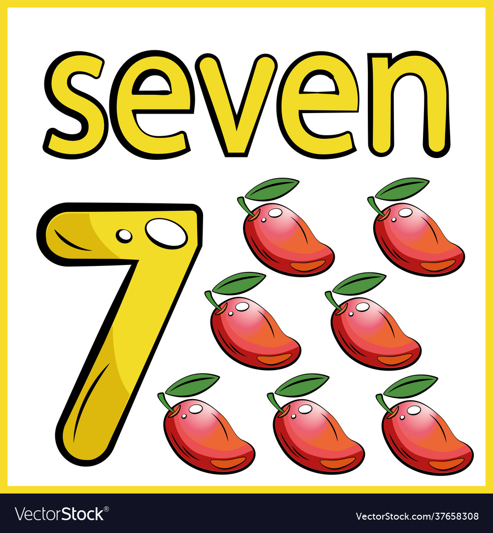 Seven mangoes Royalty Free Vector Image - VectorStock