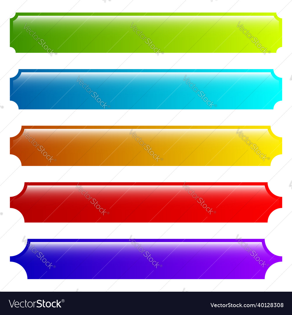 Web button banner plaque bar design element